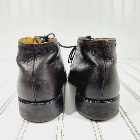 Bally Black Leather Lace Up Loafer Ankle Boots K162 main image 8